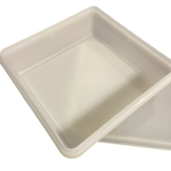 Vintage Tupperware Snack n Store Storage Container Sheer Lid 514 515 Square 9" - Picture 8 of 9